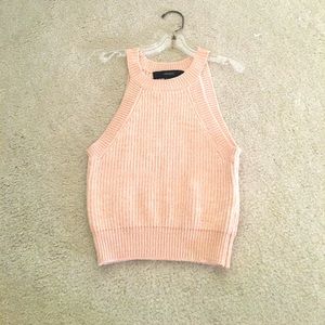 Forever 21 knit high neck pink crop top!
